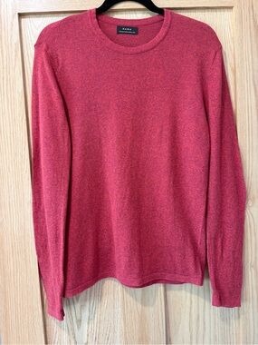 Zara Men’s Heathered Red Crewneck Sweater